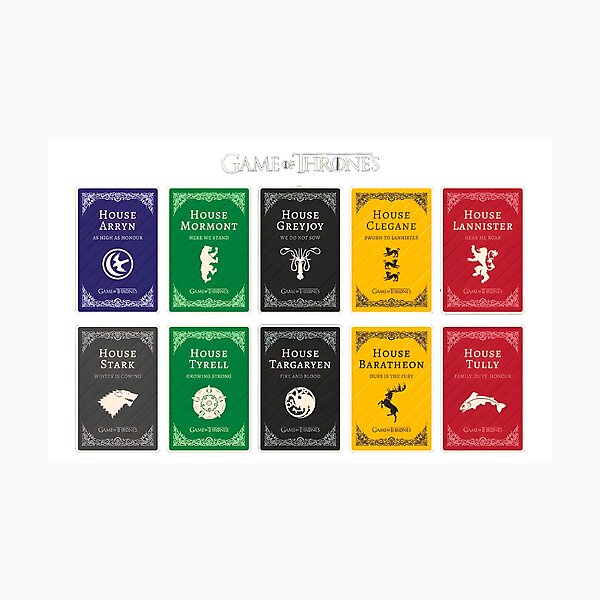 Item preview, GAME OF THRONES EMBLEMS designed and sold by martirush.