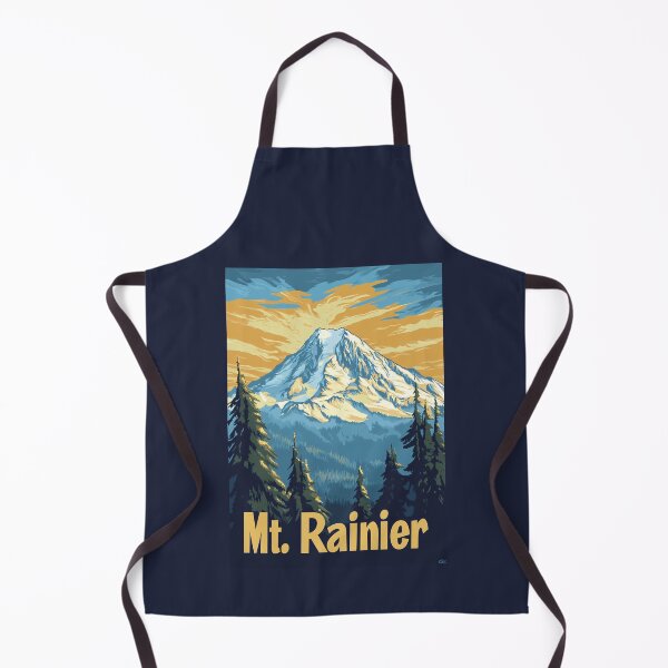 Artikelvorschau, Mount Rainier Vintage Reise Poster entworfen und verkauft von Boddicca.