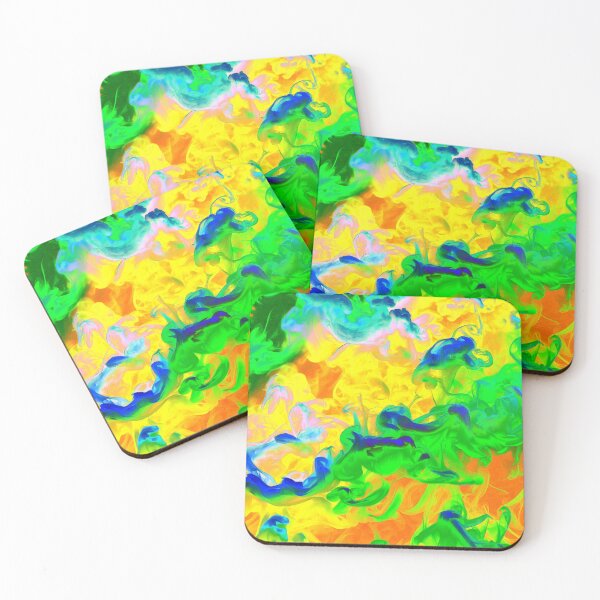 Item preview, Orange and Green, Smokey Colourful, Abstract Print designed and sold by larissa-myrie.