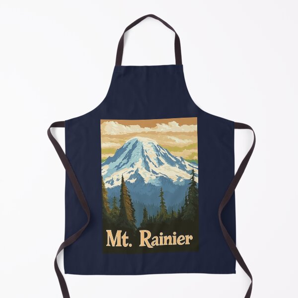 Artikelvorschau, Mount Rainier Vintage Reise Poster entworfen und verkauft von Boddicca.