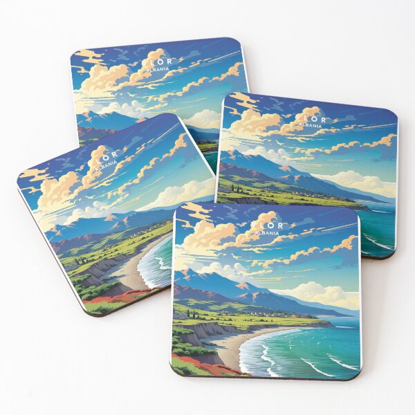 Item preview, Vlorë Albania Coastal Beauty designed and sold by NeuralVibe.