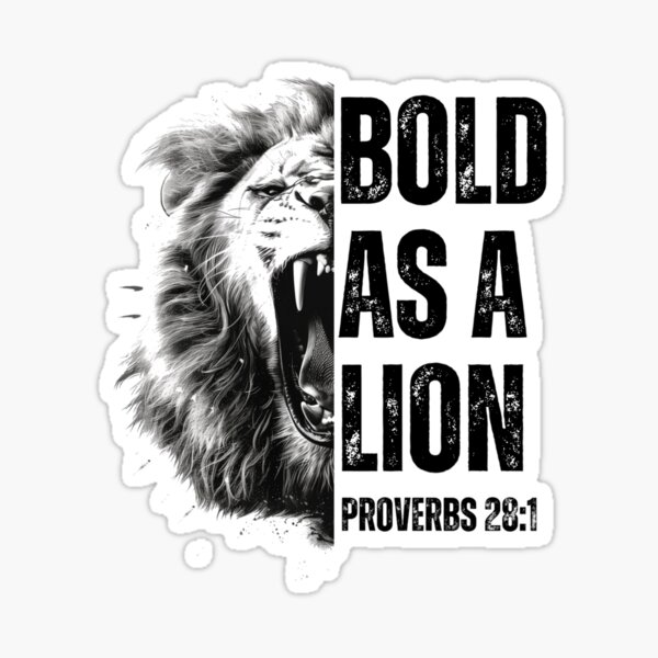 Item preview, Bold as a Lion: Proverbs 28:1 designed and sold by SpendieSellers.