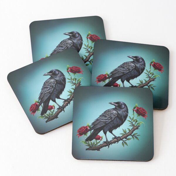 Item preview, Elegant crow sitting majestically on a gnarled branch designed and sold by nicky2342.
