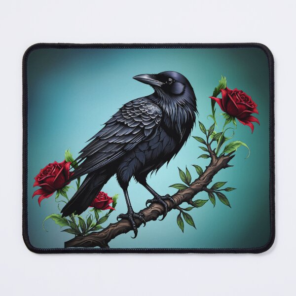 Item preview, Elegant crow sitting majestically on a gnarled branch designed and sold by nicky2342.