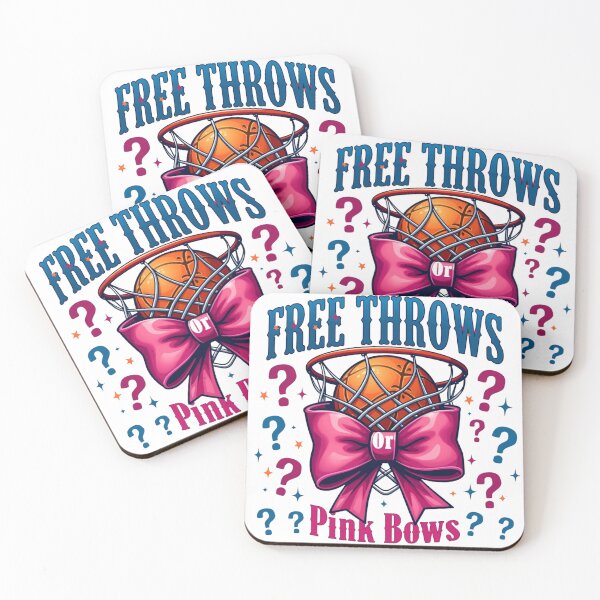 Item preview, Free Throws or Pink Bows Gender Reveal Announcement - Basketball Themed Baby Announcement designed and sold by StyLeHi.