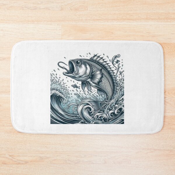 Item preview, Dynamic Fish Line Art: Soaring Out of the Water designed and sold by choder61.