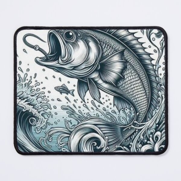 Item preview, Dynamic Fish Line Art: Soaring Out of the Water designed and sold by choder61.