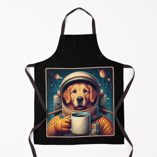 Item preview, Astronaut Golden Retriever Dog funny vintage t-shirts designed and sold by PAVOXAR.