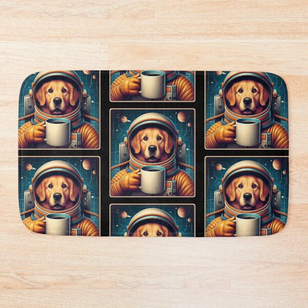 Item preview, Astronaut Golden Retriever Dog funny vintage t-shirts designed and sold by PAVOXAR.