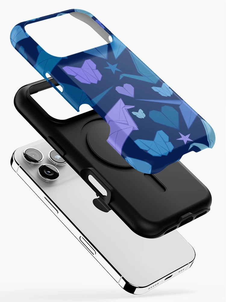 Thumbnail 2 of 4, iPhone Case, Origami Pattern - Blue designed and sold by RorisRealms.