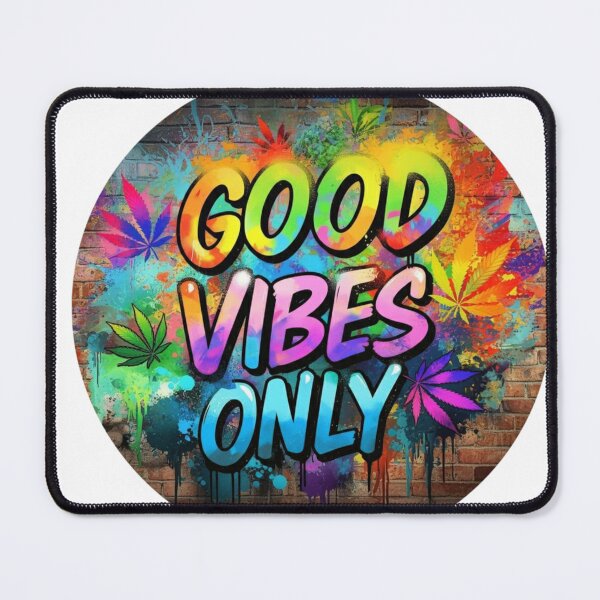 Item preview, Unique Marijuana Design - Good Vibes Only - Graffiti - White designed and sold by JLEmporium.
