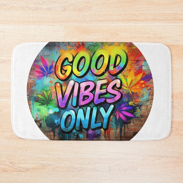 Artikelvorschau, Einzigartiges Marihuana-Design – Good Vibes Only – Graffiti – Weiß entworfen und verkauft von JLEmporium.