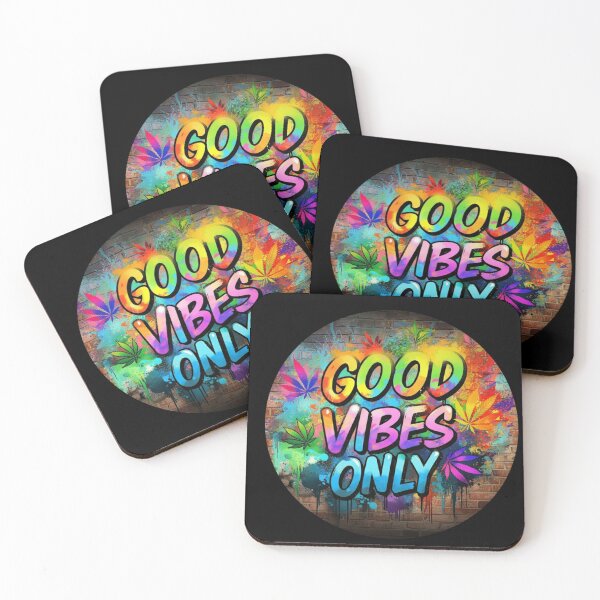 Item preview, Unique Marijuana Design - Good Vibes Only - Graffiti - Black designed and sold by JLEmporium.