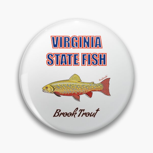 Artikelvorschau, Virginia State Süßwasserfisch - Bachforelle T-Shirt entworfen und verkauft von KaplanCrypto.