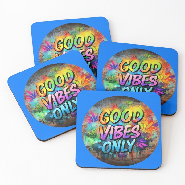 Item preview, Unique Marijuana Design - Good Vibes Only - Graffiti - Blue designed and sold by JLEmporium.
