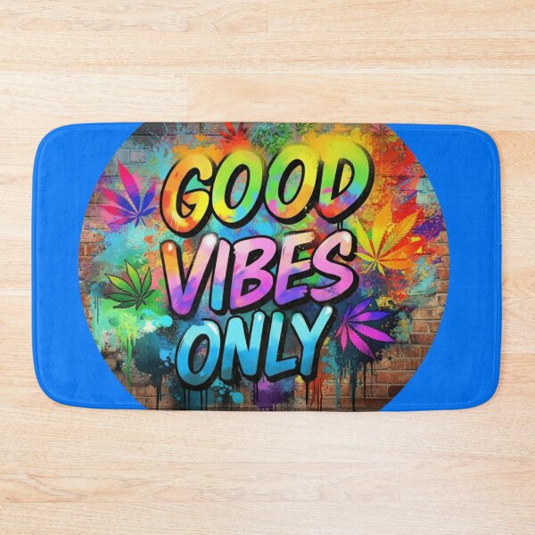 Artikelvorschau, Einzigartiges Marihuana-Design – Good Vibes Only – Graffiti – Blau entworfen und verkauft von JLEmporium.