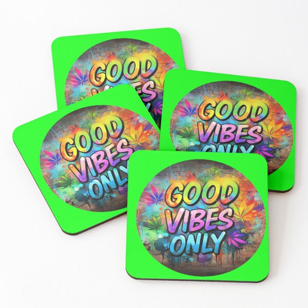 Item preview, Unique Marijuana Design - Good Vibes Only - Graffiti - Green designed and sold by JLEmporium.
