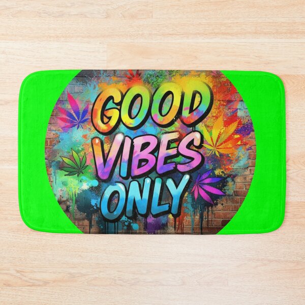 Artikelvorschau, Einzigartiges Marihuana-Design – Good Vibes Only – Graffiti – Grün entworfen und verkauft von JLEmporium.