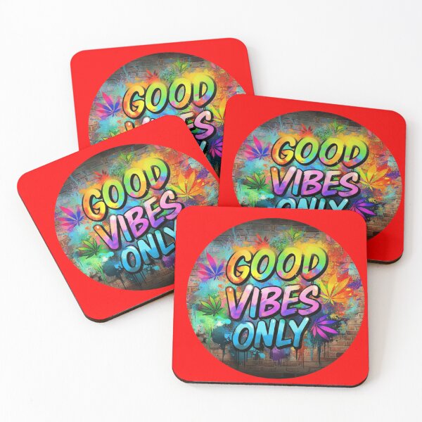 Item preview, Unique Marijuana Design - Good Vibes Only - Graffiti - Red designed and sold by JLEmporium.