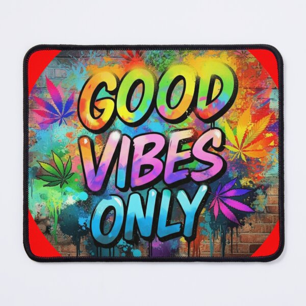 Item preview, Unique Marijuana Design - Good Vibes Only - Graffiti - Red designed and sold by JLEmporium.