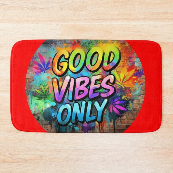 Artikelvorschau, Einzigartiges Marihuana-Design – Good Vibes Only – Graffiti – Rot entworfen und verkauft von JLEmporium.