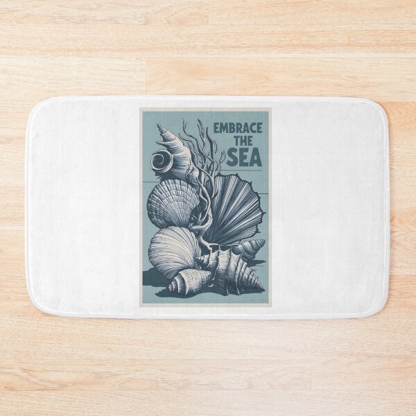 Item preview, shells on a blue background designed and sold by OneLastWish.