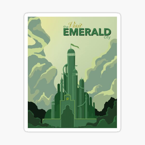 Artikel-Vorschau von Reiseposter im Retro-Stil der Smaragdstadt, designt und verkauft von itsgoodjunk.