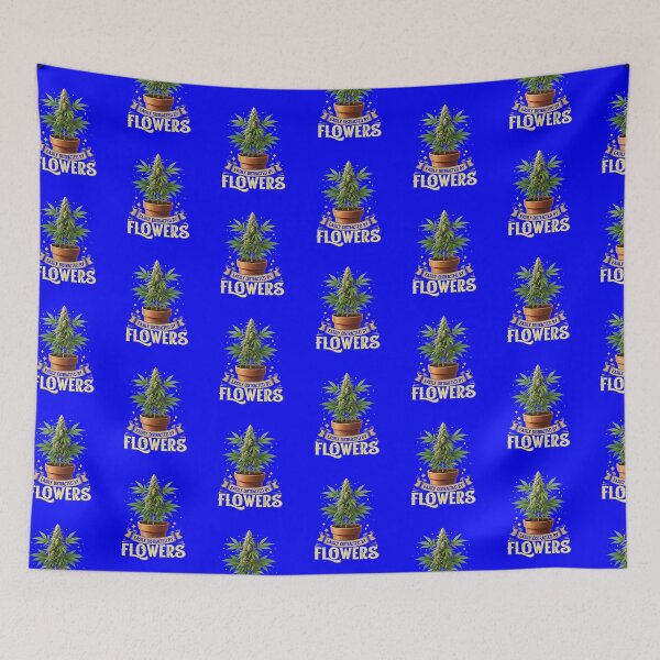 Item preview, Funny- Easily Distracted By Flowers - Unique Colorful  - Blue designed and sold by JLEmporium.