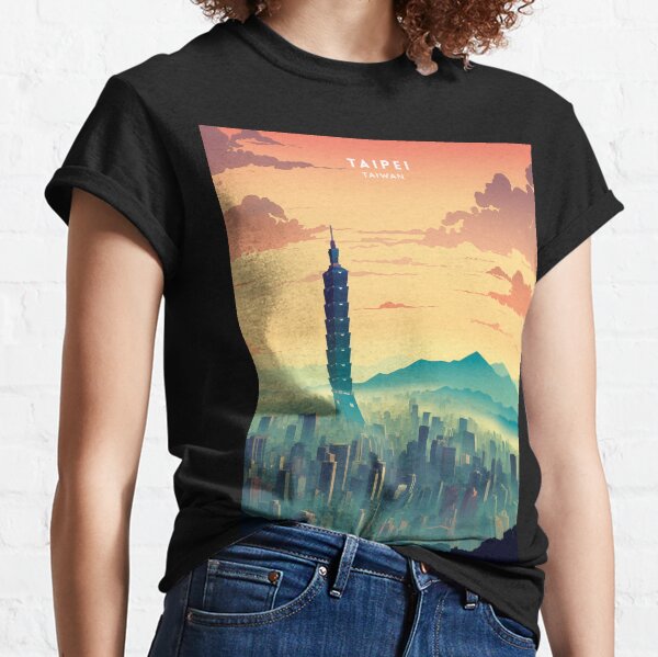 Item preview, Taipei Taiwan Urban Vibrance Travel Poster Illustration designed and sold by NeuralVibe.