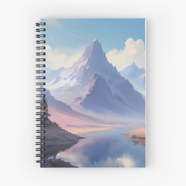 Item preview, A serene watercolor landscape depicting layered mountain in AI designed and sold by TatStudio55.