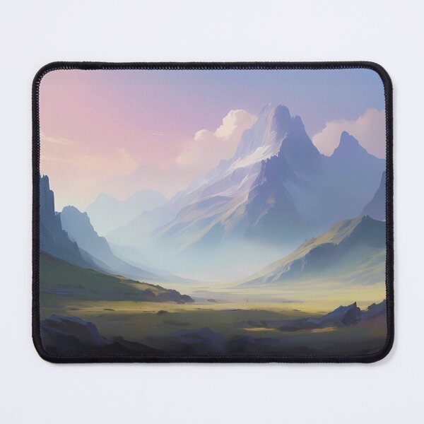 Item preview, A serene watercolor landscape depicting layered mountain in AI designed and sold by TatStudio55.