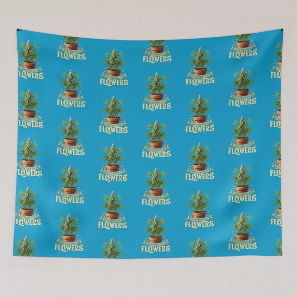 Item preview, Easily Distracted By Flowers - Unique Colorful - Light Blue designed and sold by JLEmporium.