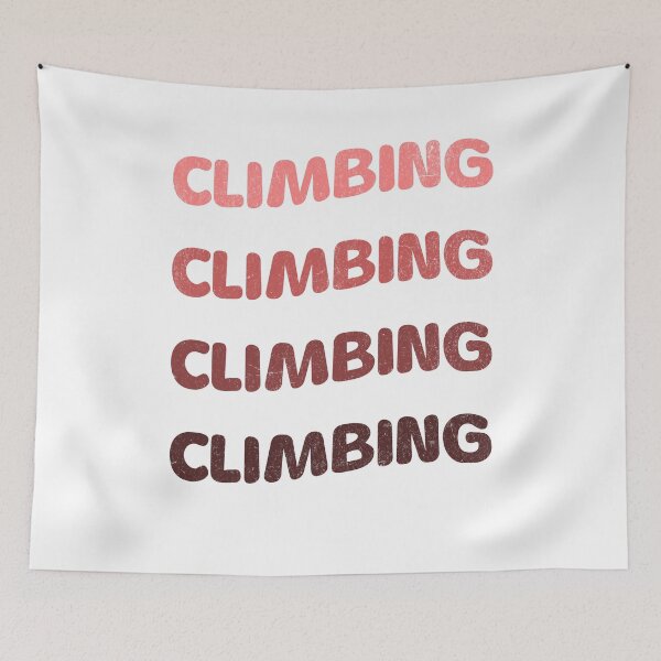 Item preview, Climbing purple brown curvy lettering vintage retro style designed and sold by Bouldershop.