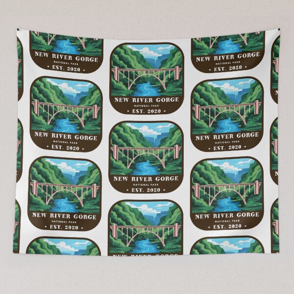 Item preview, Vintage New River Gorge National Park designed and sold by RabbitK.