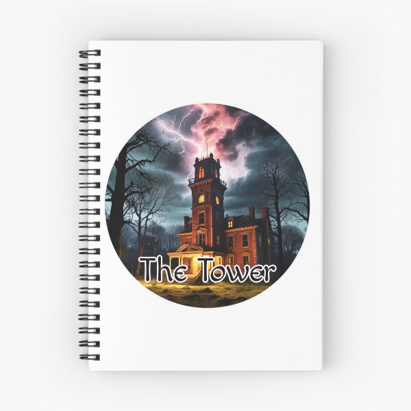 Item preview, Major Arcana Tarot Card The Tower - Horror Mansion Struck by Lightning designed and sold by Pixel Waite.
