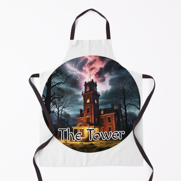 Item preview, Major Arcana Tarot Card The Tower - Horror Mansion Struck by Lightning designed and sold by Pixel Waite.
