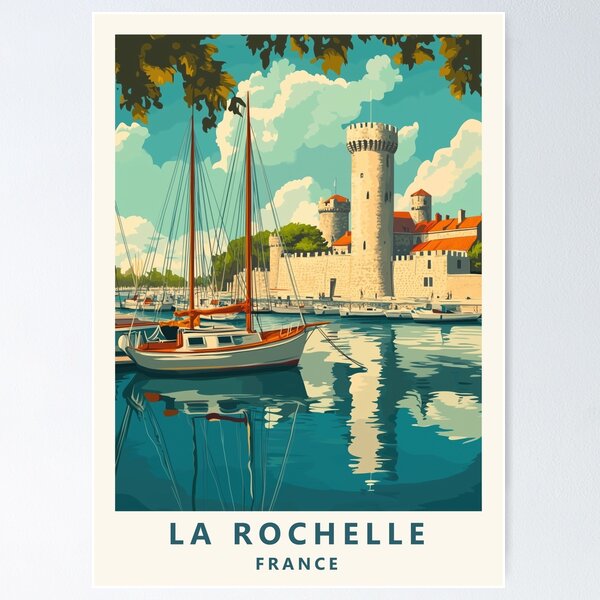 Item preview, La Rochelle, France travel poster designed and sold by JJAArt.