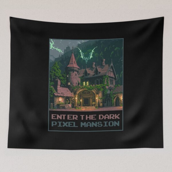 Item preview, Enter The Dark Pixel Mansion designed and sold by MagicAxe.