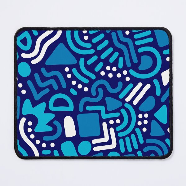Item preview, Blue Line Shape Pattern designed and sold by ARTHEMID.