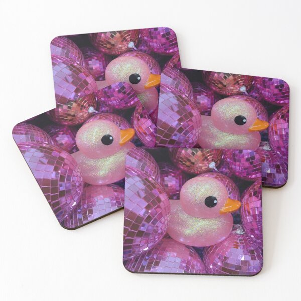 Item preview, Pink Disco Mirror Ball Glitter Rubber Duck designed and sold by JimNEmDesigns.