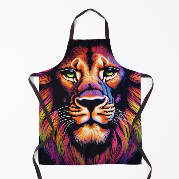 Aperçu de l'œuvre Néon/Lumière noire Art d'un lion 1 créée et vendue par JJArtCreations.
