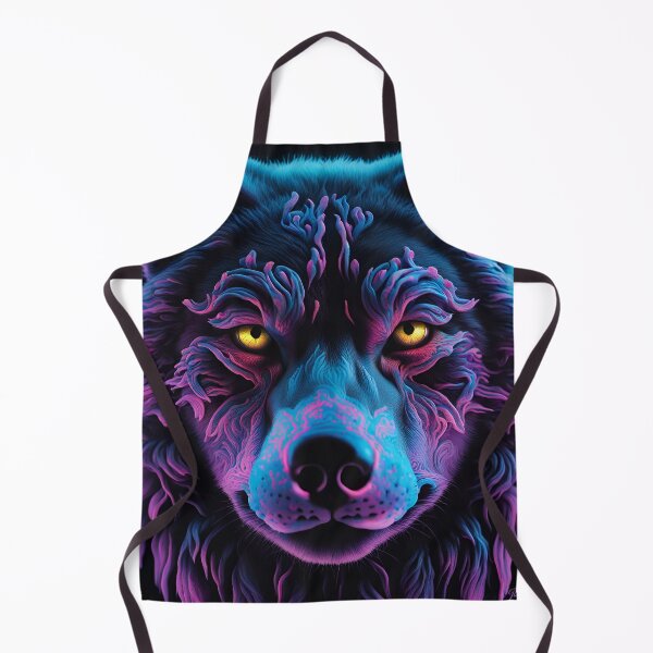 Aperçu de l'œuvre Art néon d'un loup 6 créée et vendue par JJArtCreations.