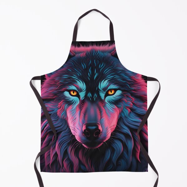 Aperçu de l'œuvre Art néon d'un loup 5 créée et vendue par JJArtCreations.