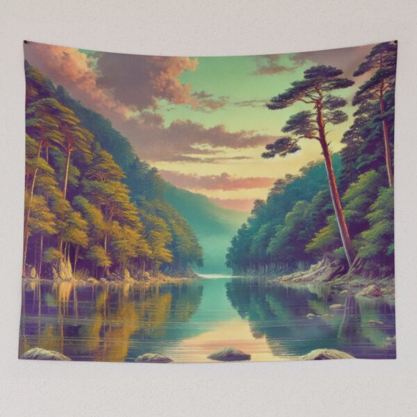 Item preview, Senzen River - A Contemporary Ukiyo-e Nature Landscape designed and sold by Kijiermono.