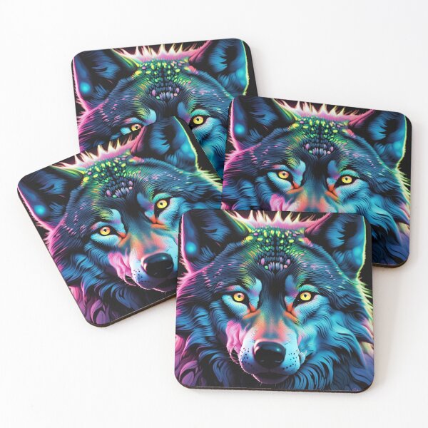 Item preview, Neon Art of a Wolf 4 designed and sold by JJArtCreations.