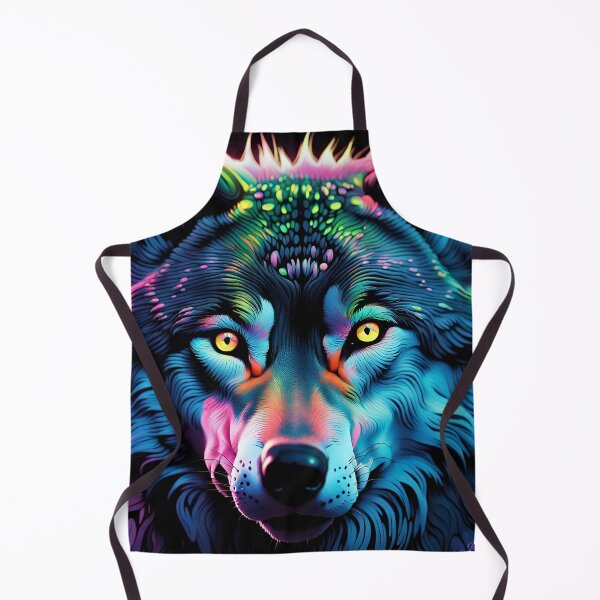 Aperçu de l'œuvre Néon Art d'un loup 4 créée et vendue par JJArtCreations.