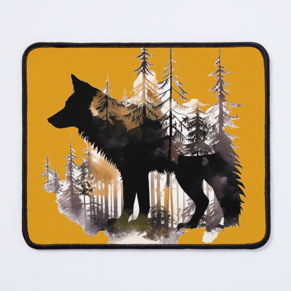 Item preview, Colorful Wolf Silhouette Painting designed and sold by WildShadows.