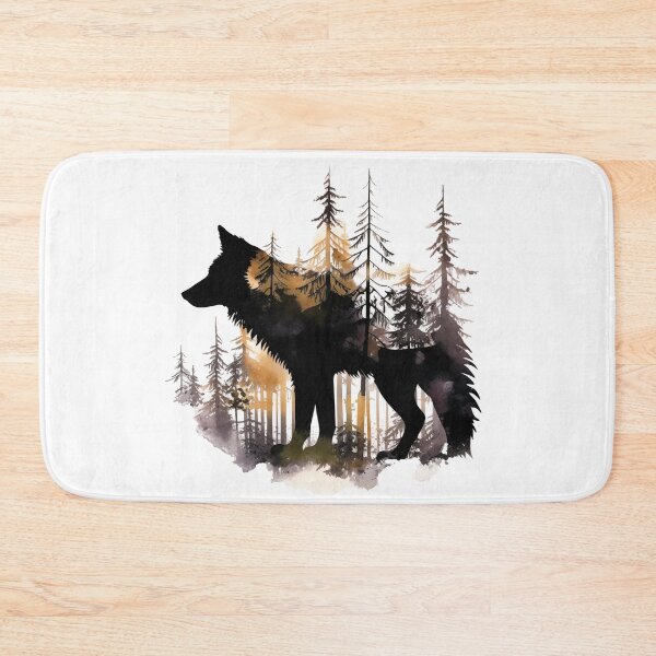 Item preview, Colorful Wolf Silhouette Painting designed and sold by WildShadows.