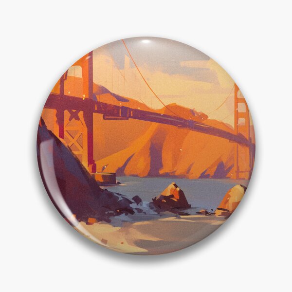 Item preview, World Wonders - Golden Gate Bridge at Dusk designed and sold by ChillinTurtles.