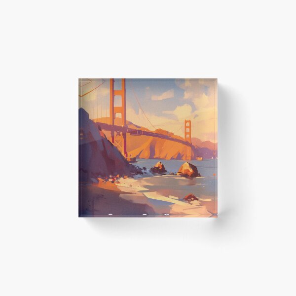 Item preview, World Wonders - Golden Gate Bridge at Dusk designed and sold by ChillinTurtles.
